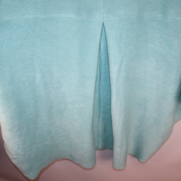 Layers by Lizden Marvelush Turquoise Knit Cocoon Hem Cardigan Women's Size XL/1X - Picture 7 of 12